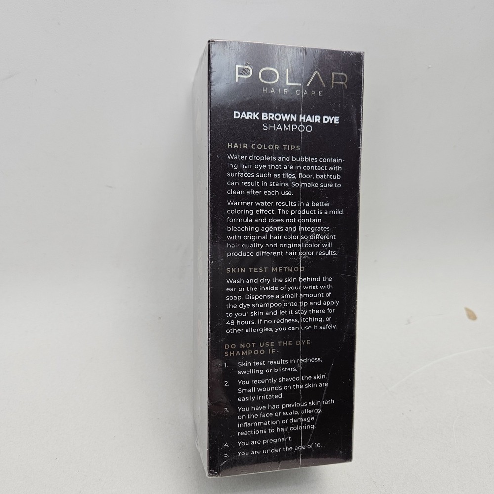 2 Polar Dark-Brown Hair Dye Shampoo Rich Color No-toxic Deep Care 6.7oz Brunette - Picture 5 of 7